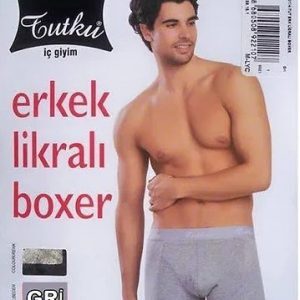 toptan tutku erkek gri boxer