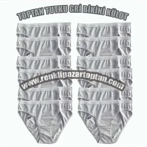 toptan tutku bayan gri bikini külot iç giyim