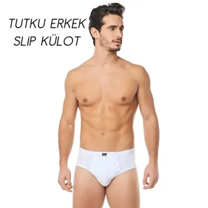 tutku erkek beyaz slip külot