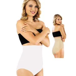 YÜKSEK BEL BEYAZ KORSELİ SLİP KÜLOT