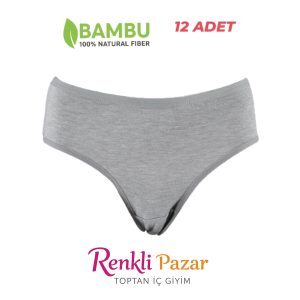toptan bayan bambu gri külot iç giyim