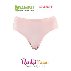 toptan bayan bambu yavruağzı külot 12'li